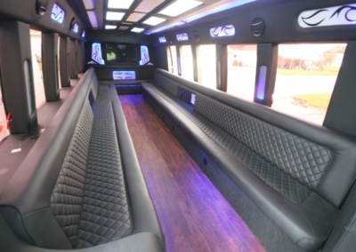 Limo Coach 22 Passenger Turtle Top Interior