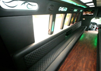 Limo Coach 22 Passenger Turtle Top Interior Bench Seating